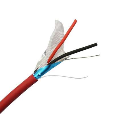 High quality 2c 1.5mm 2.5mm 18 AWG copper shielded red fire alarm cable for fire alarm system