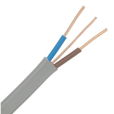 Flat 2.5mm twin and earth cable for 300/500V PVC Cables